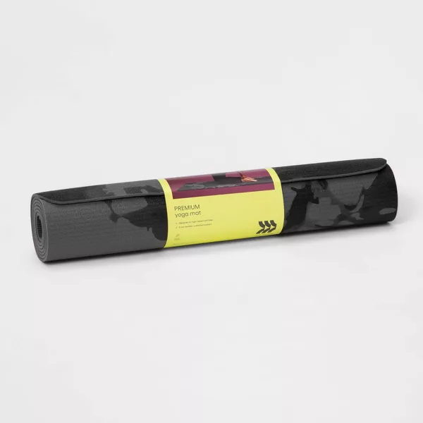 Swirl Print Yoga Mat Gray - Image 4