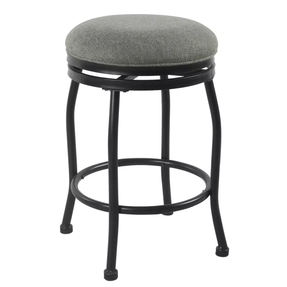 Swivel Counter Height Barstool with Metal Legs Charcoal