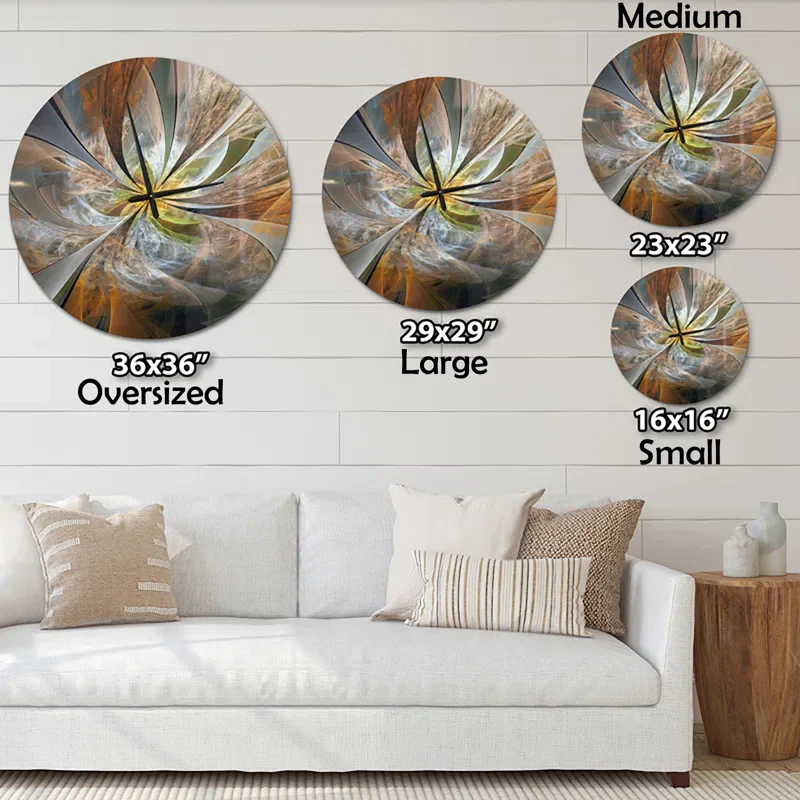 Symmetrical Fractal Flower - Modern Wall Clock - Image 4