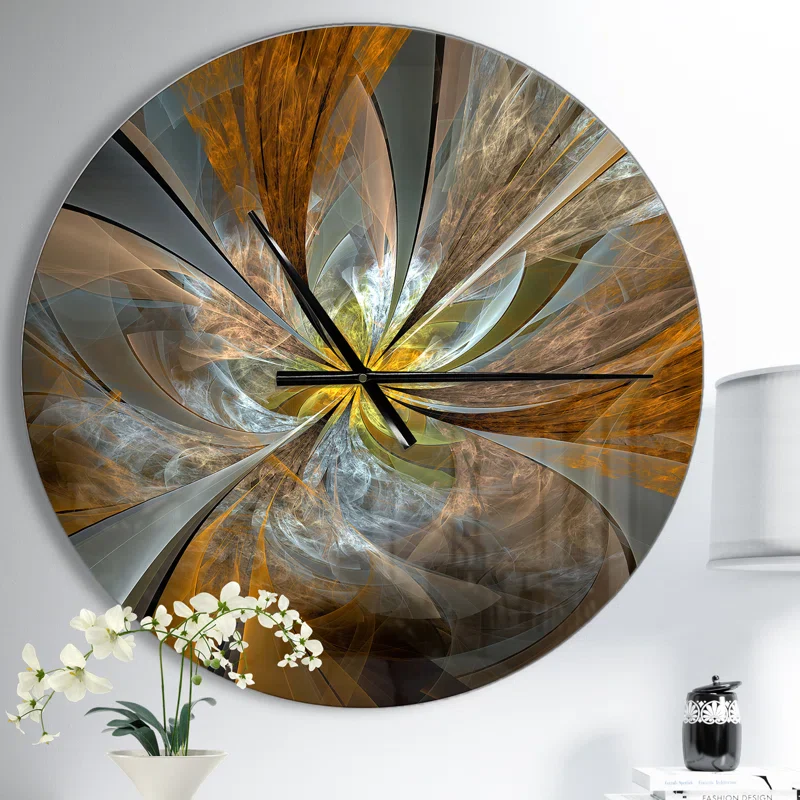 Symmetrical Fractal Flower - Modern Wall Clock - Image 5