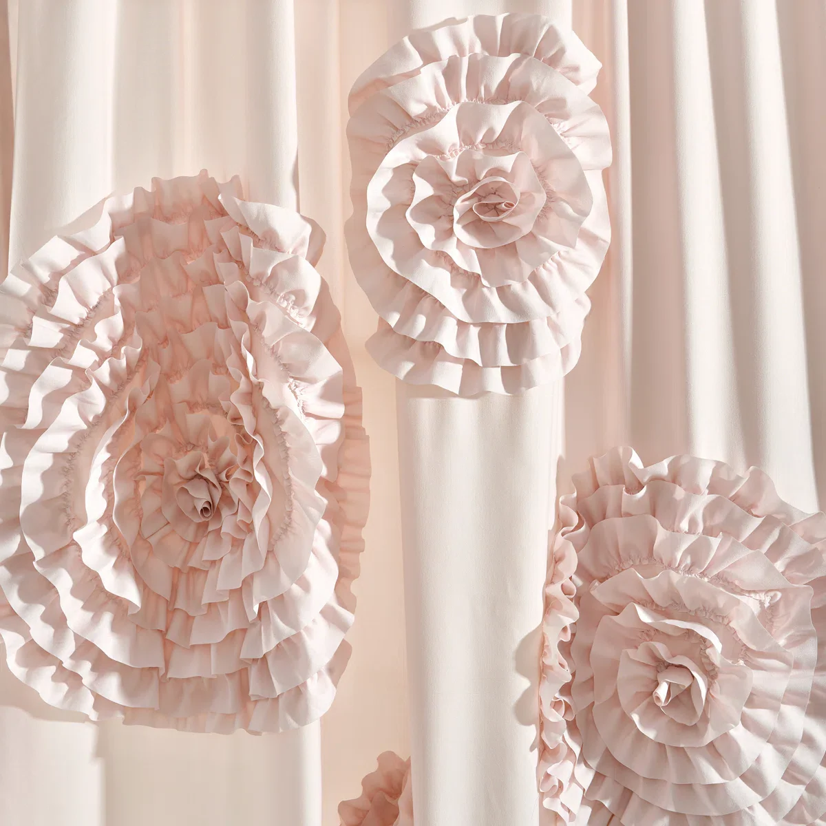 Synthetic Semi Sheer Single Curtain Panel Set of 2 - Image 3