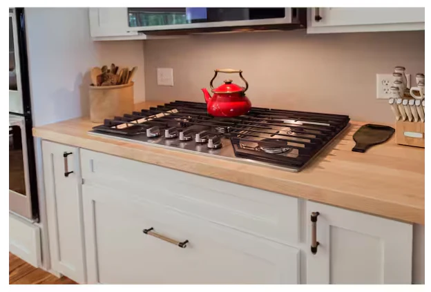 Solid Wood Butcher Block Countertop with Square Edge - Image 2