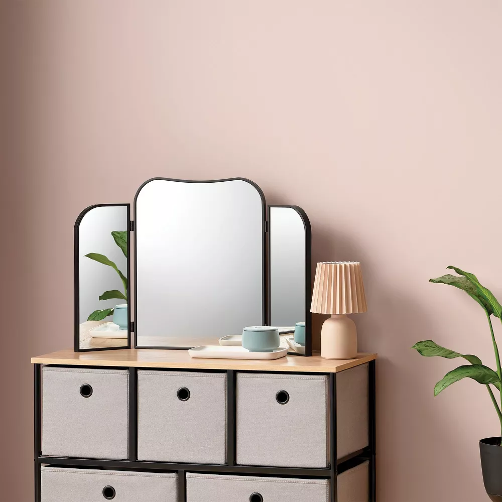 Table Top Tri Fold Mirror - Image 4