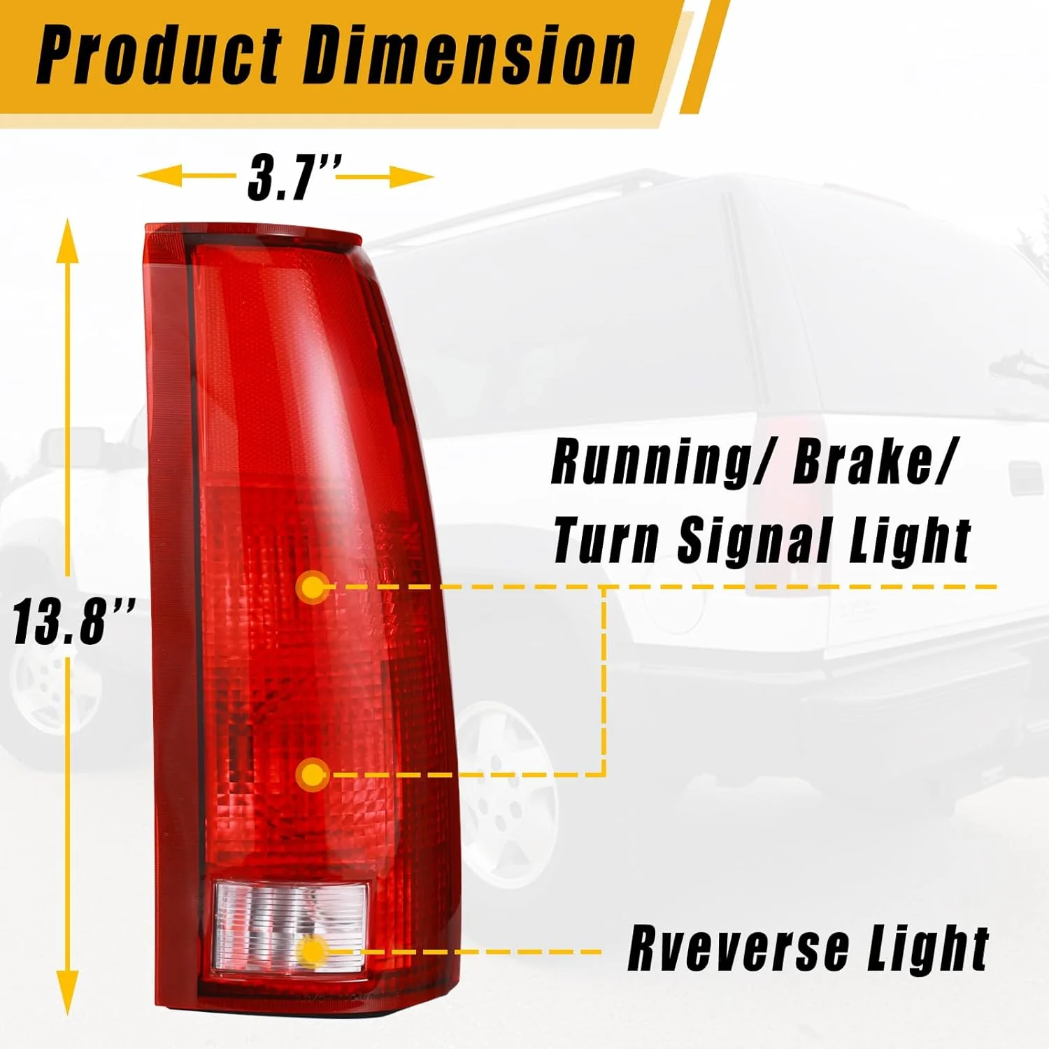 Tail Light Driver and Passenger Side Rear Light Brake Lamps Housing - Image 2