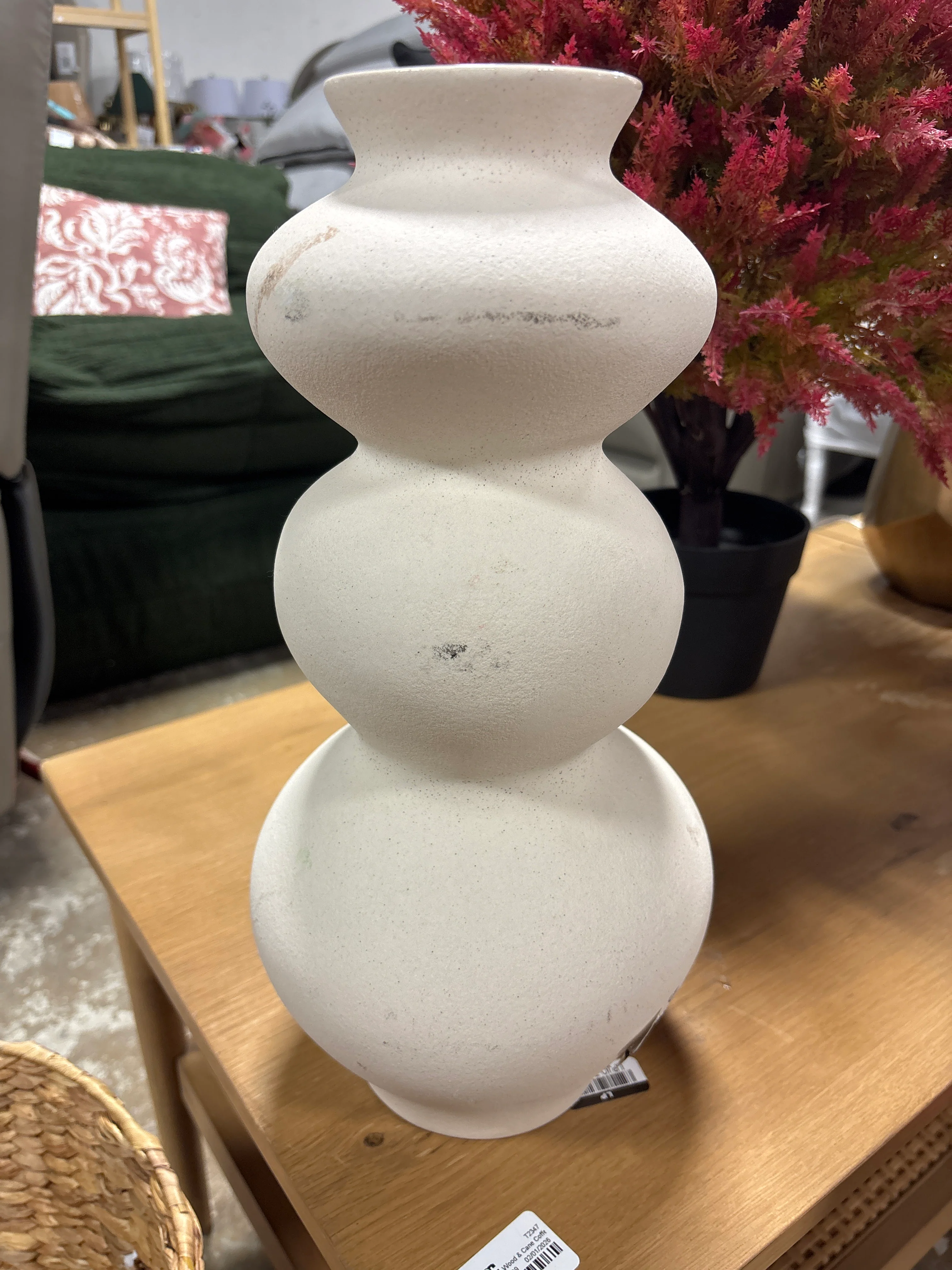 Tall Ceramic Organic Modern Vase SHOWROOM ITEM - Image 3