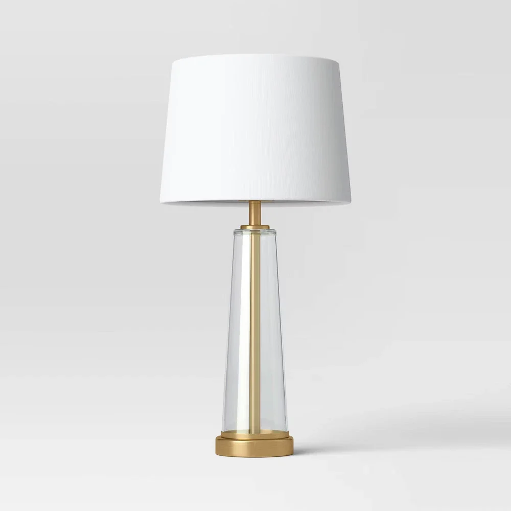 Tapered Fillable Table Lamp with USB Clear - Threshold - SHOWROOM ITEM