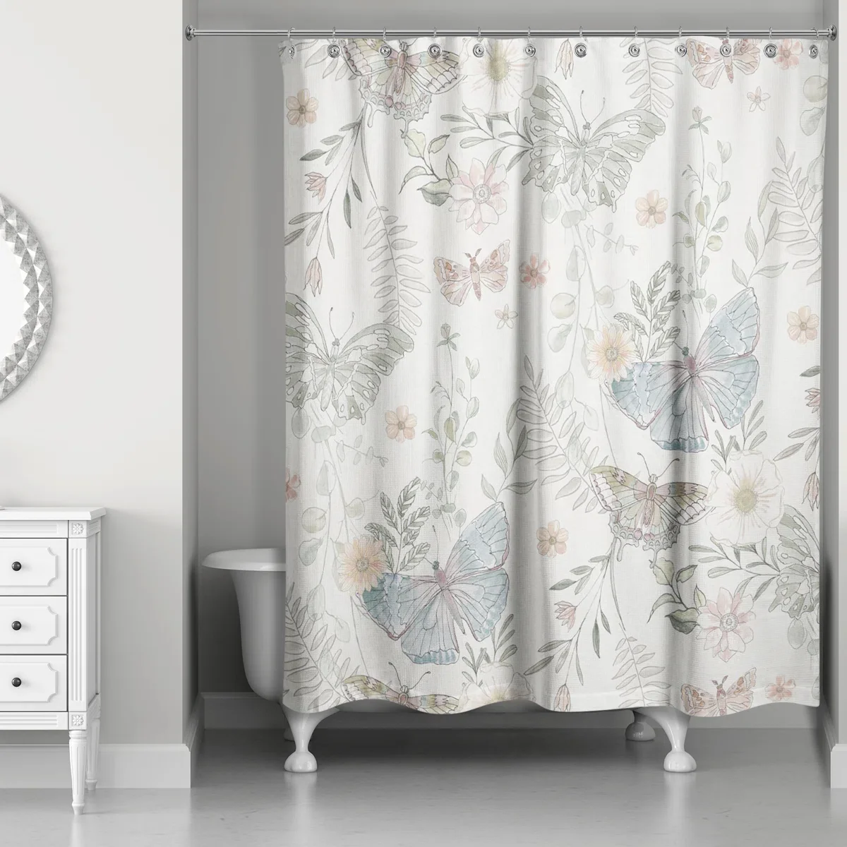 Tavarozzi Floral Shower Curtain - Image 2