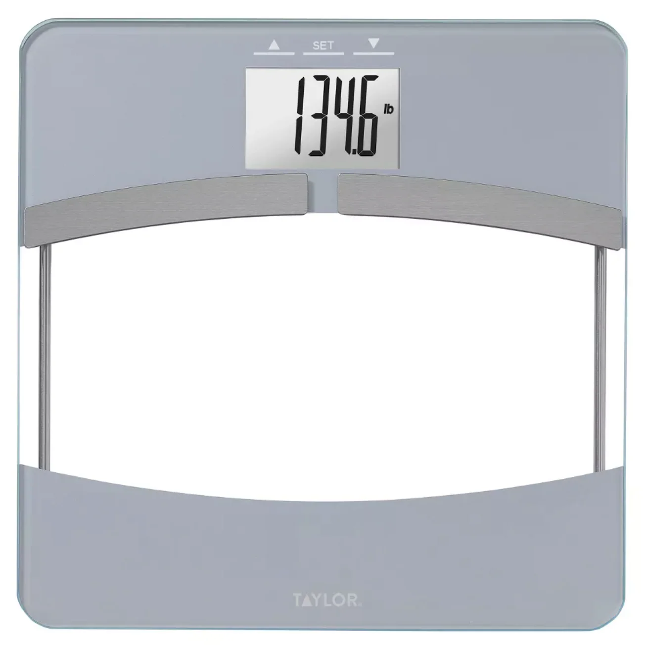 Taylor Glass Body Composition Bathroom Scale - Silver/Clear SHOWROOM ITEM