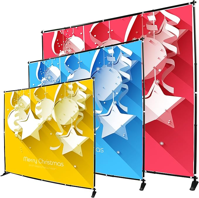 Telescopic Banner Stand Step and Repeat Adjustable Backdrop Display Stand