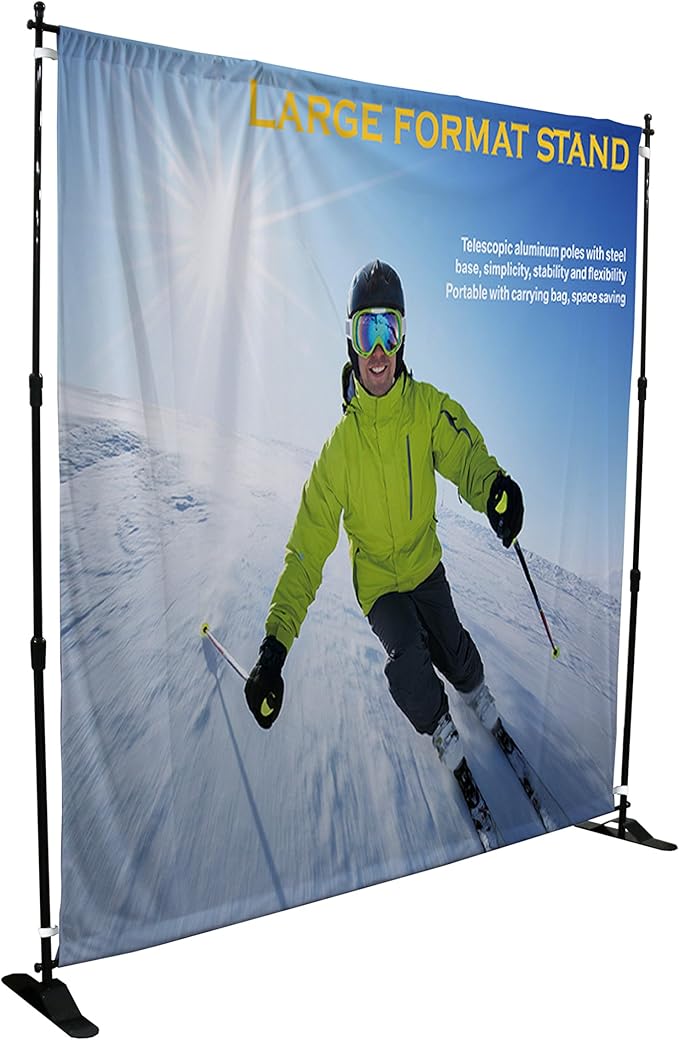Telescopic Banner Stand Step and Repeat Adjustable Backdrop Display Stand - Image 4