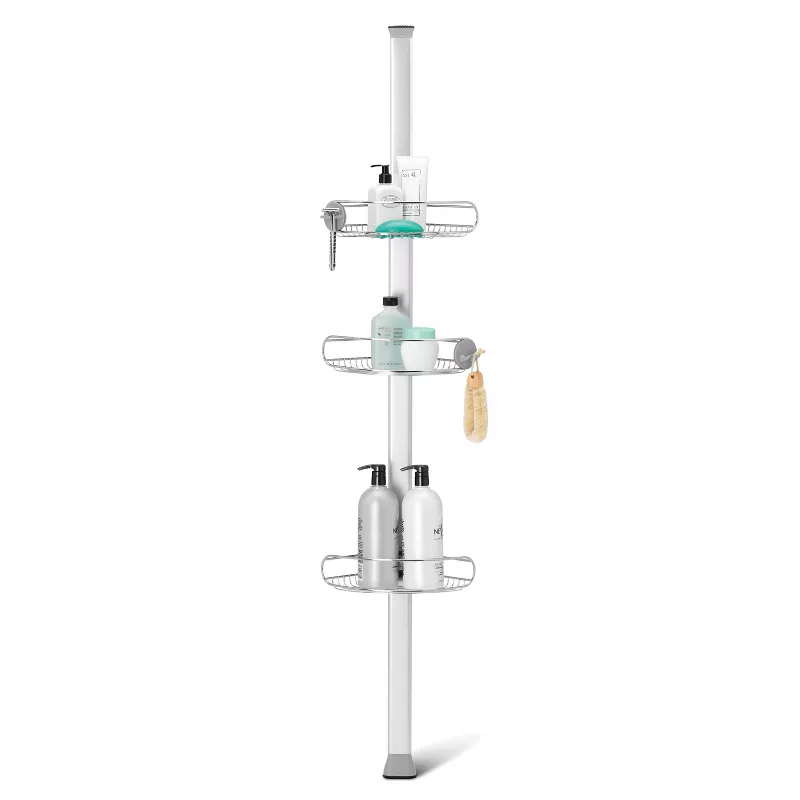 Tension Pole Shower Caddy - Stainless Steel/Anodized Aluminum