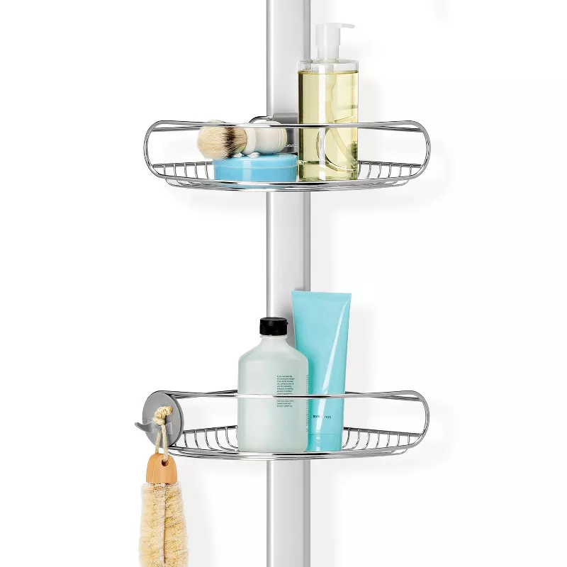 Tension Pole Shower Caddy - Stainless Steel/Anodized Aluminum - Image 3