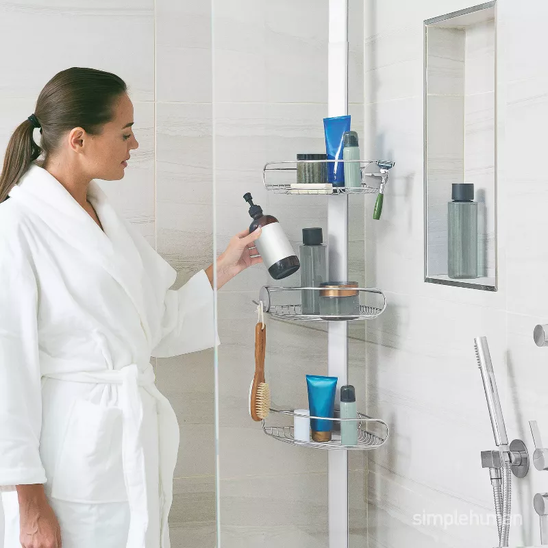 Tension Pole Shower Caddy - Stainless Steel/Anodized Aluminum - Image 5