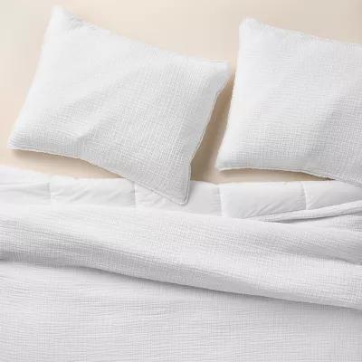Textured Chambray Comforter & Sham Set - Full/Queen - Image 5