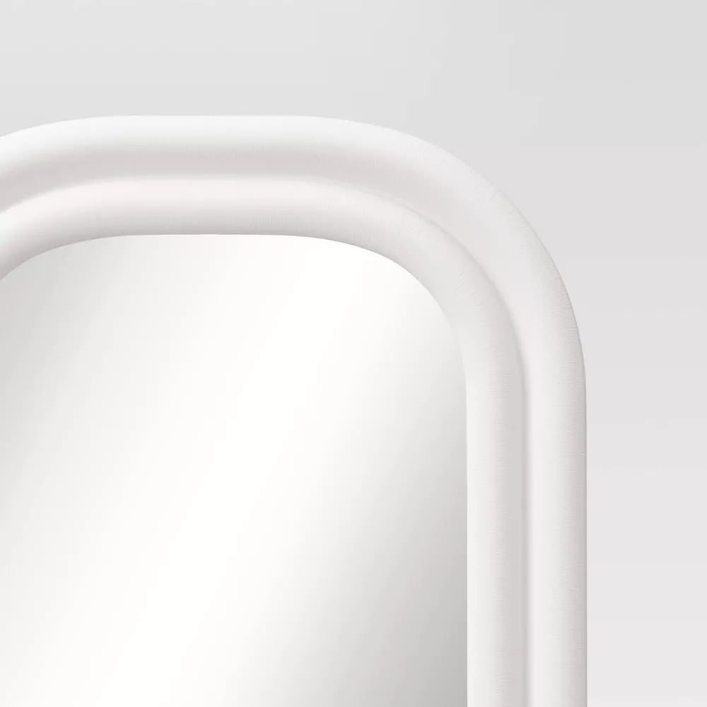 Textured Floor Mirror White - Image 3