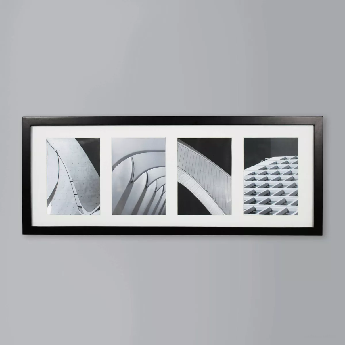 Thin Collage 4 Photos Frame Black - Modern Wall Decor