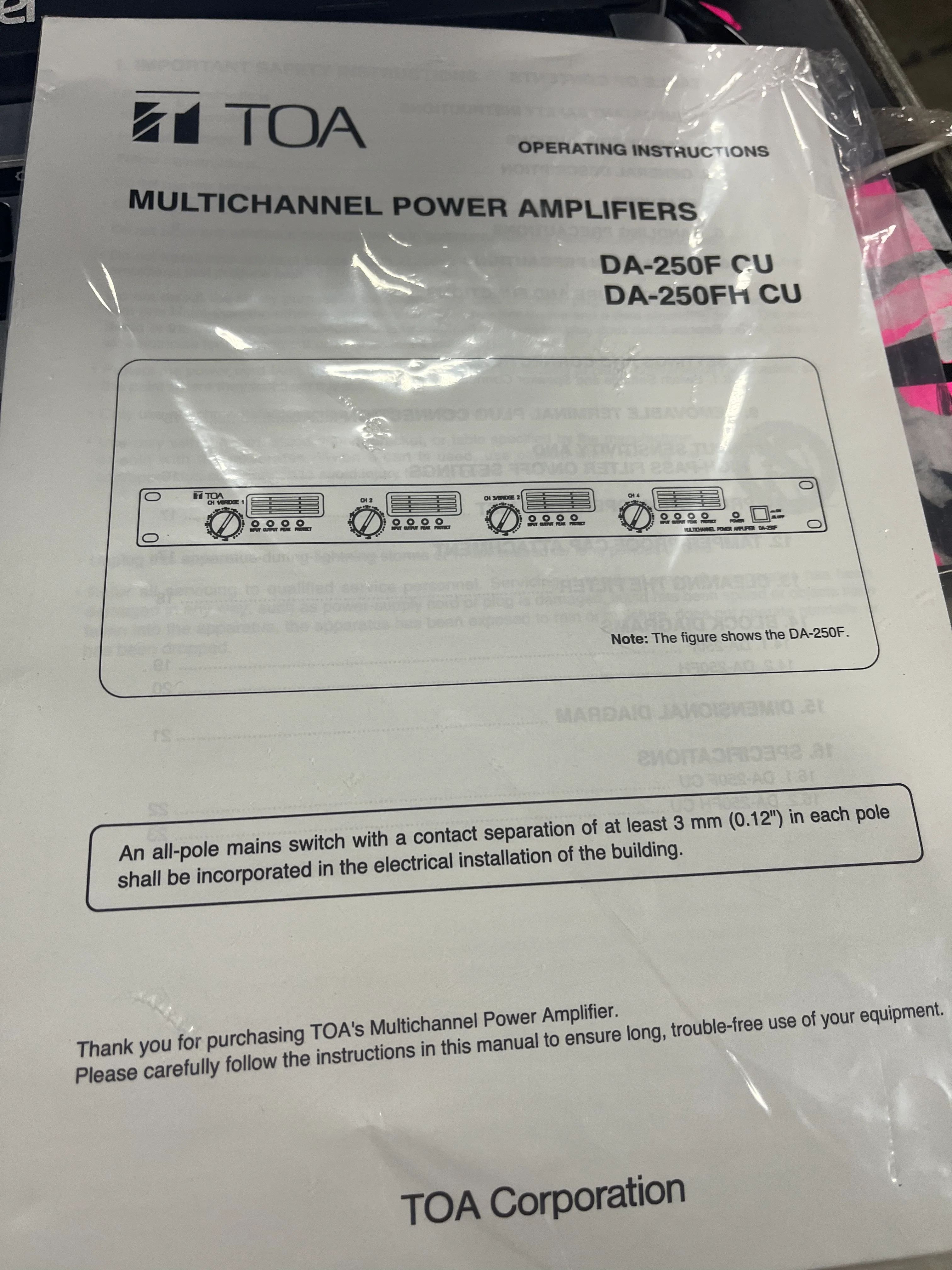 Toa Electronics 4-Channel Digital Amplifier - Image 5