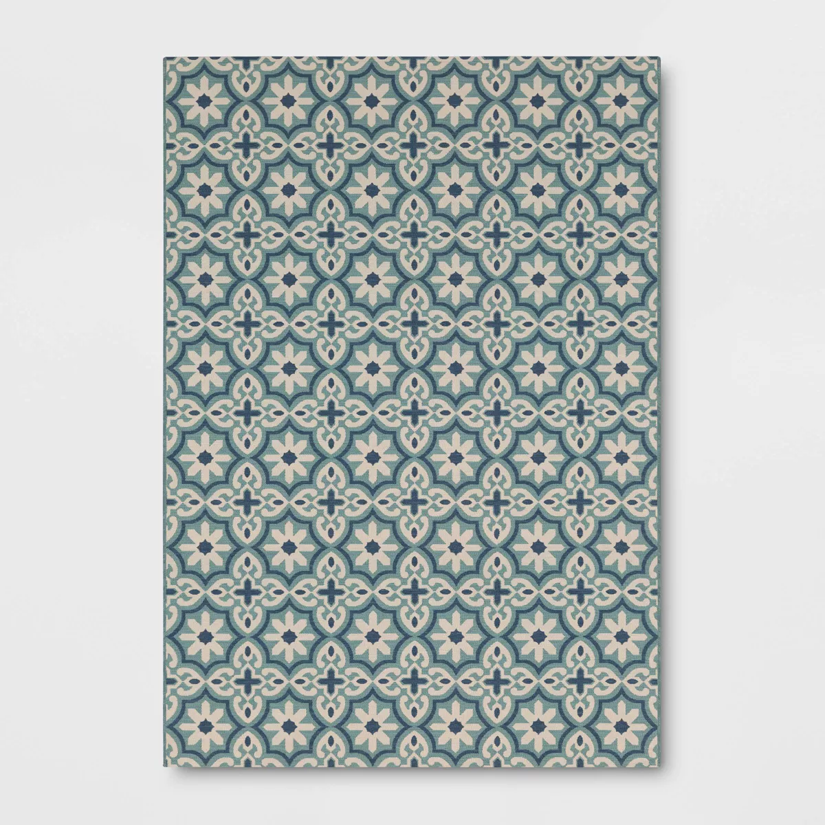 Tonal Tile Outdoor Area Rug 7"x10"