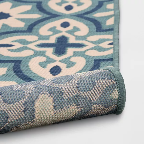 Tonal Tile Outdoor Area Rug 7"x10" - Image 2