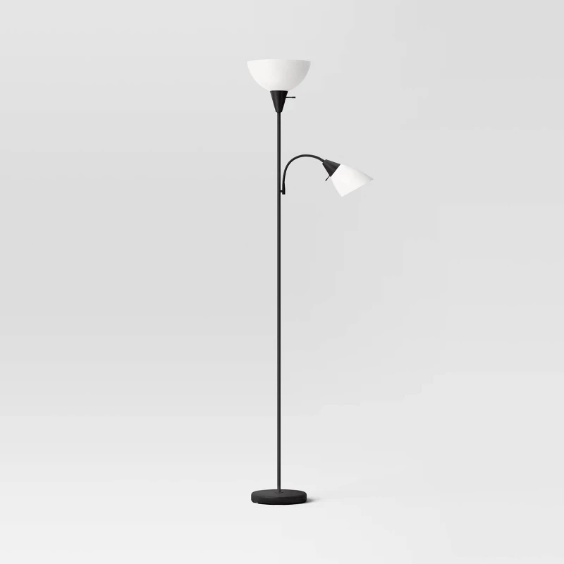 Torchiere with Task Light Floor Lamp