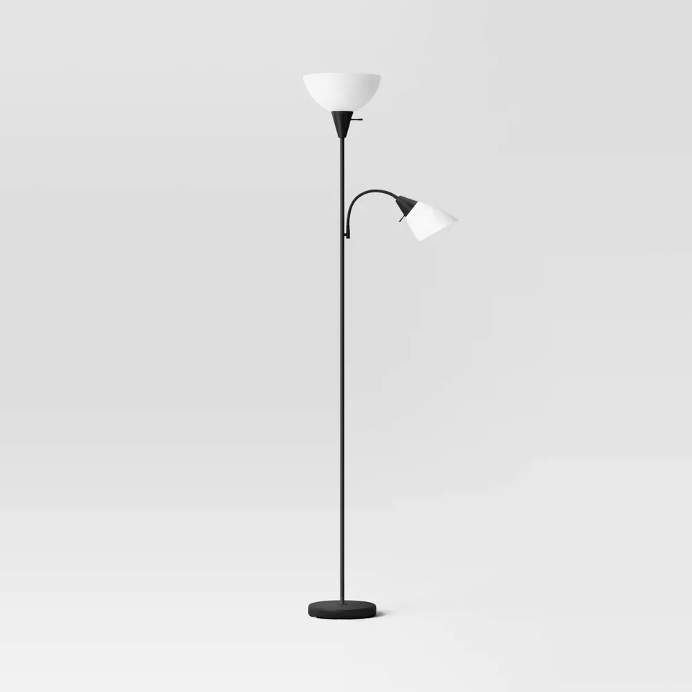 Torchiere with Task Light Floor Lamp - Image 4