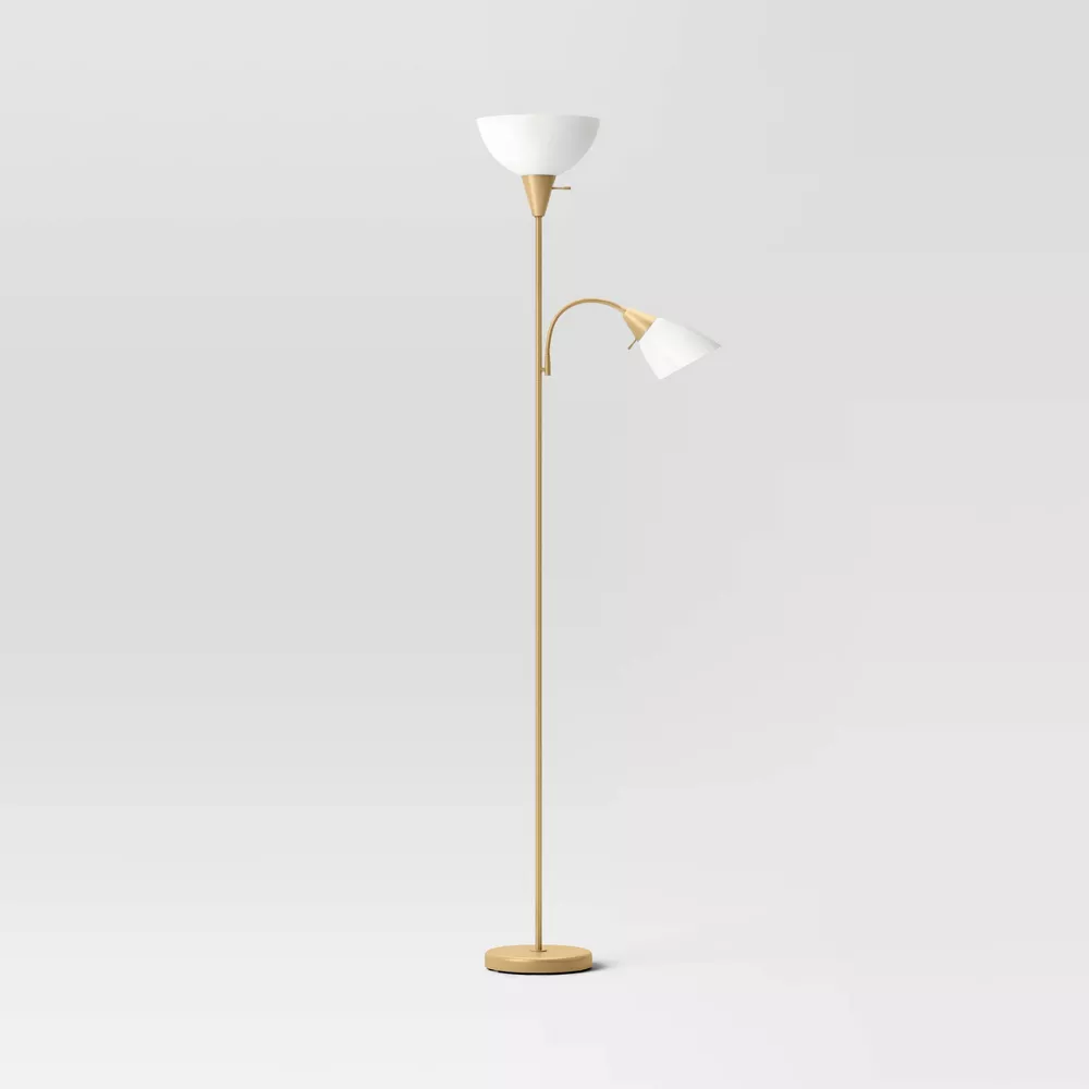 Torchiere with Task Light Floor Lamp - Image 2