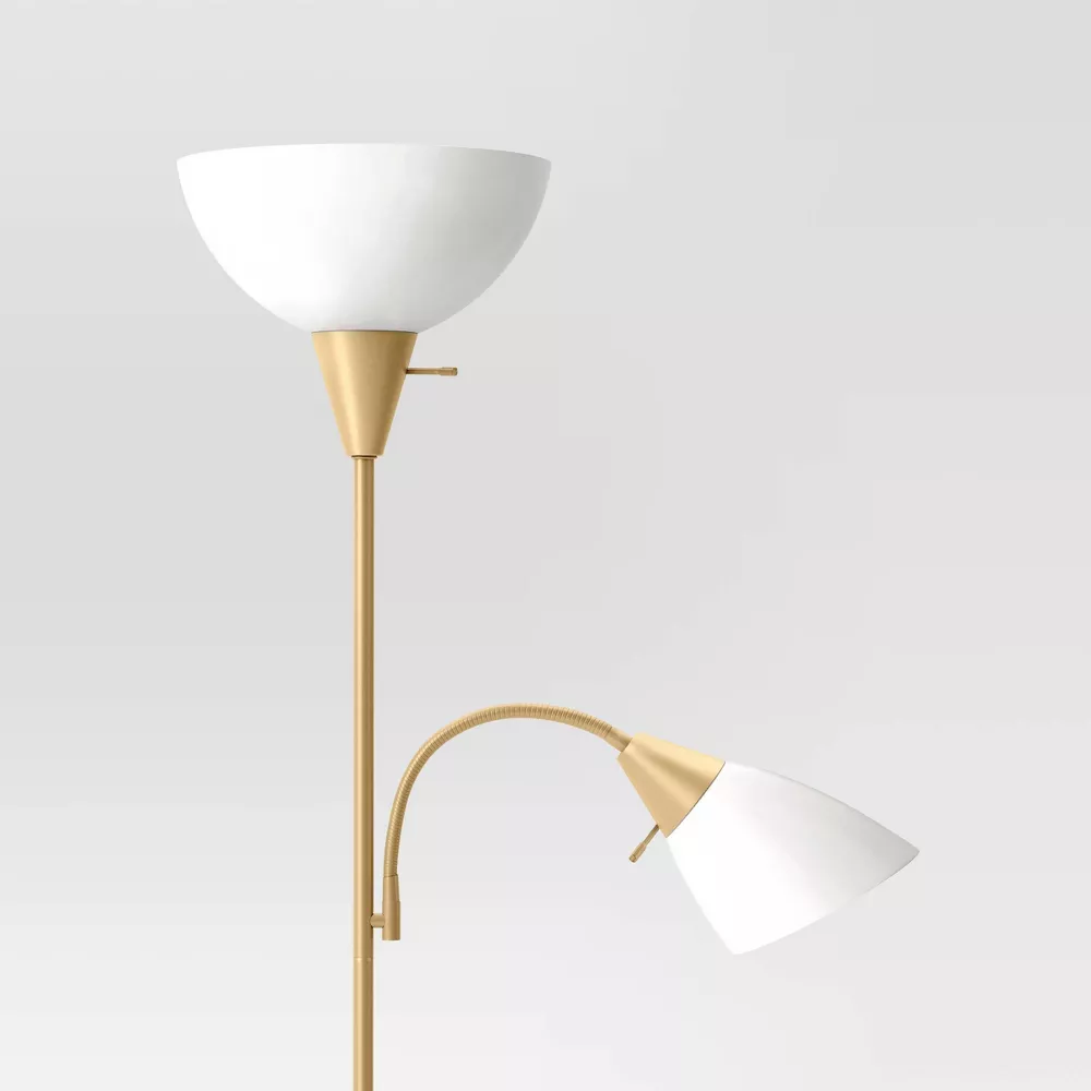 Torchiere with Task Light Floor Lamp - Image 5