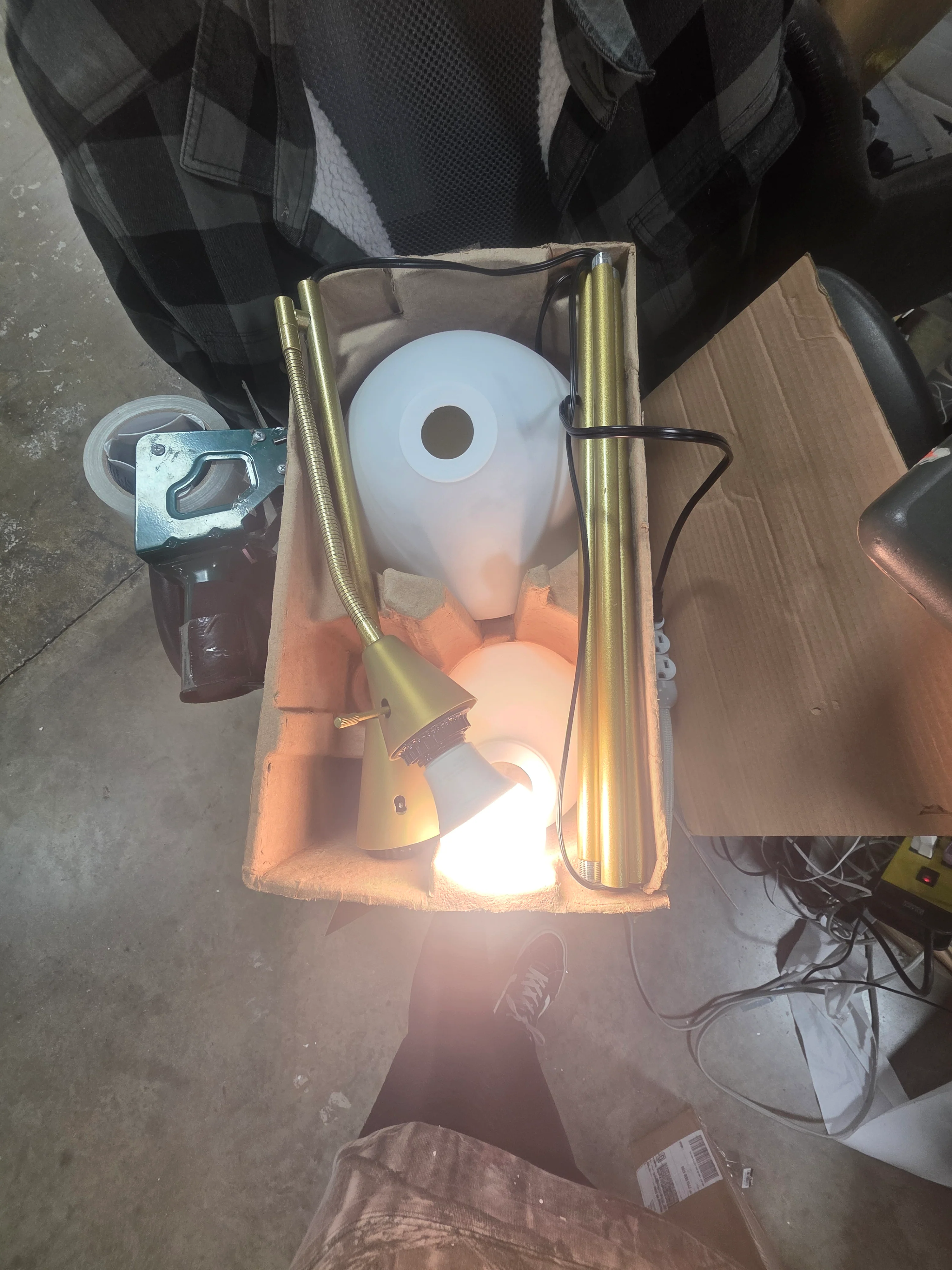 Torchiere with Task Light Floor Lamp - Image 6