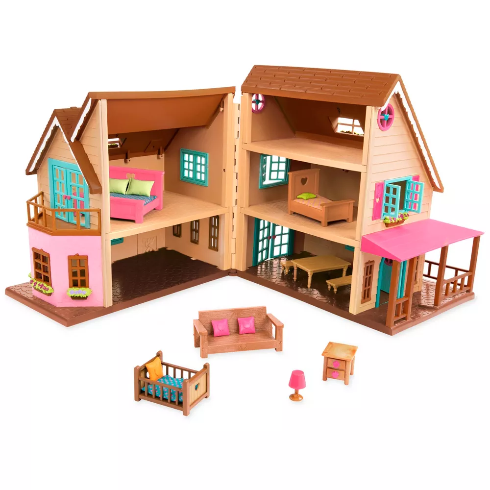 Toy House with Furniture 20pc - Honeysuckle Hillside Cottage: Dollhouse Playset - Image 2