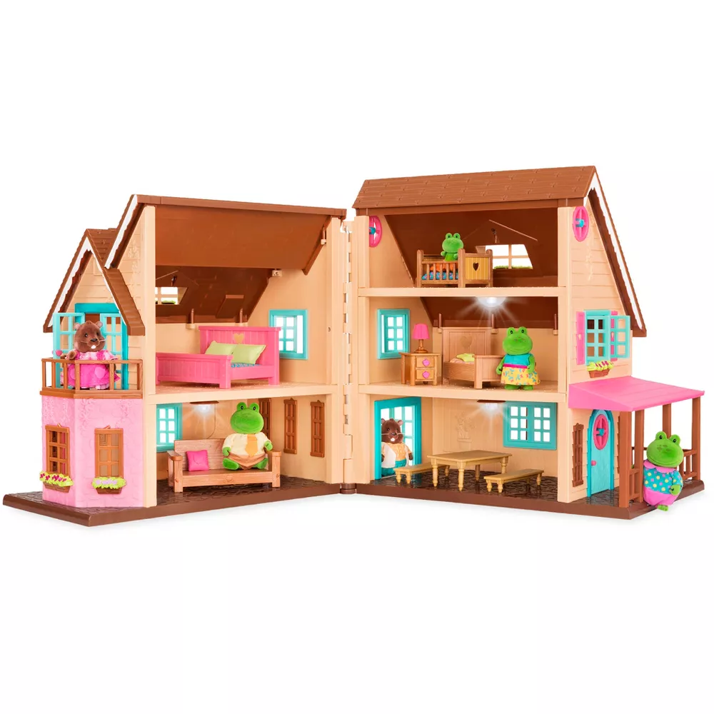 Toy House with Furniture 20pc - Honeysuckle Hillside Cottage: Dollhouse Playset - Image 3