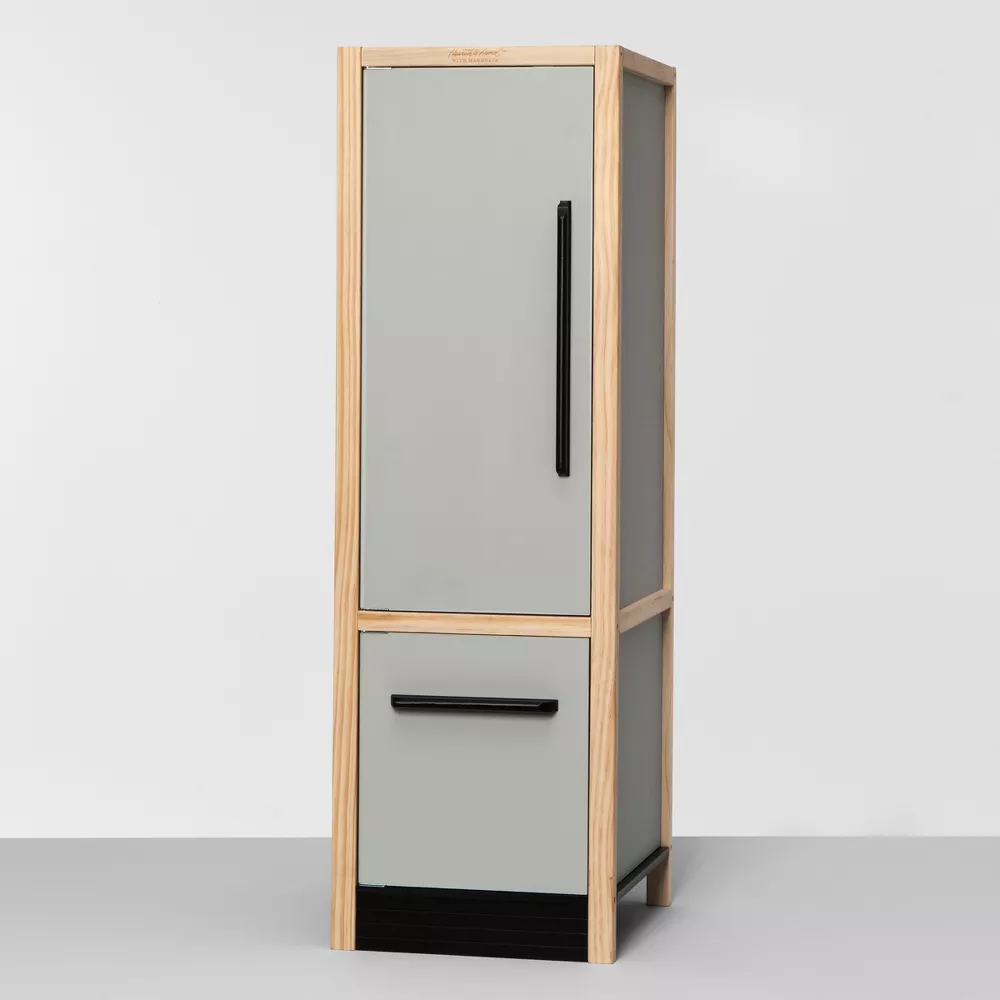 Toy Refrigerator - Wooden Play Kitchen Storage, Gender Neutral