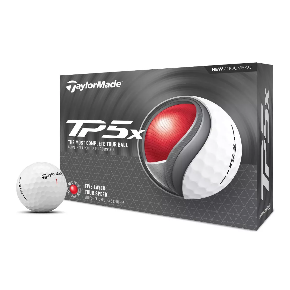 Golf Balls 12bp - White: Rubber Fill, Urethane Shell, All Ages