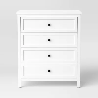 Traditional 4 Drawer Dresser Classic White - Image 3