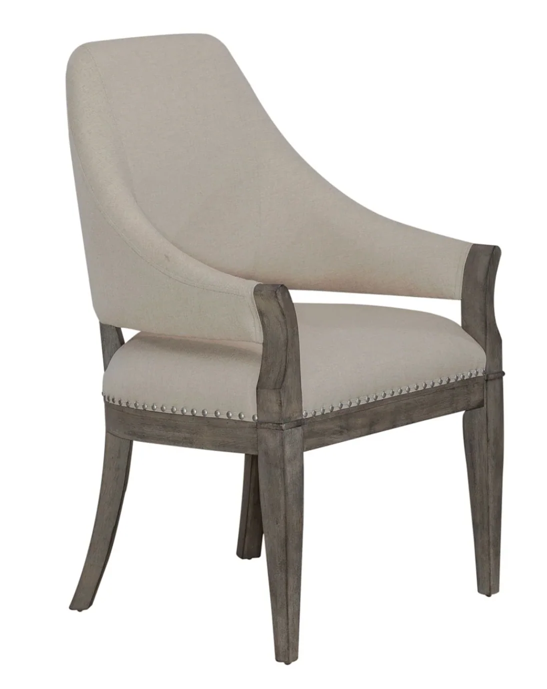 Transitional Upholstered Arm Chair with Nailhead Trim (Set of 2) SHOWROOM ITEM