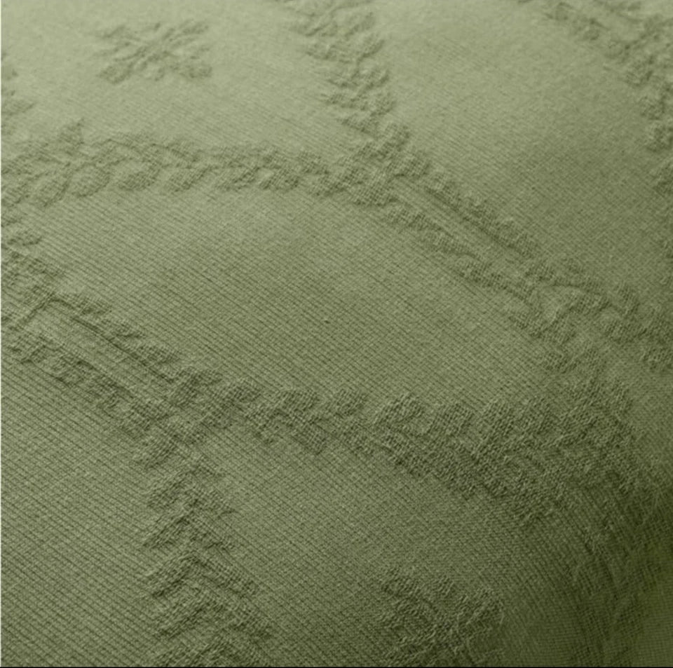 Trellis Pattern Lumbar Bed Pillow Sage Green - Image 4