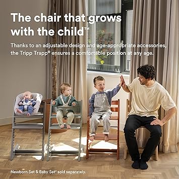 Tripp Trapp Chair, Natural - Adjustable, Convertible Chair - Image 3