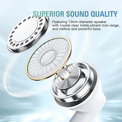 True Wireless Earbuds White Bluetooth - Image 4