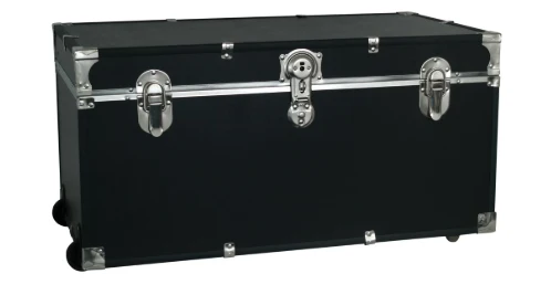 Trunk with Wheels & Lock, Black