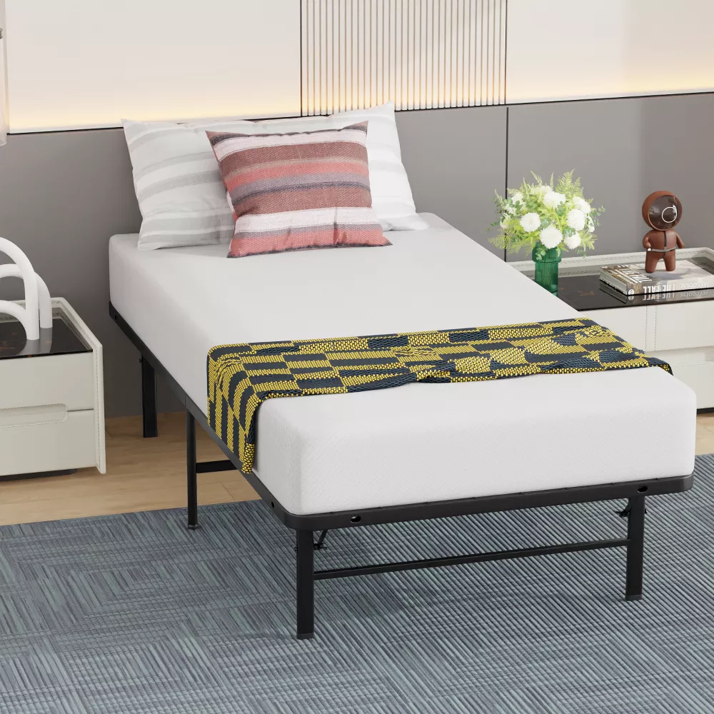 Bed Frame Metal Platform Bed Frame Twin, Black - Image 5