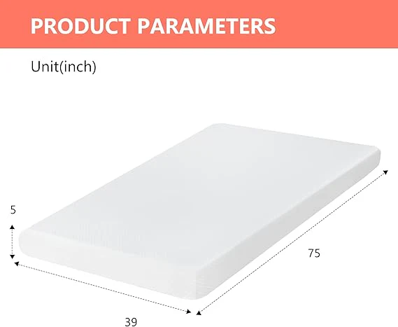 Pressure Relief, Cooling Ventilated Foam Twin Mattress - Image 5