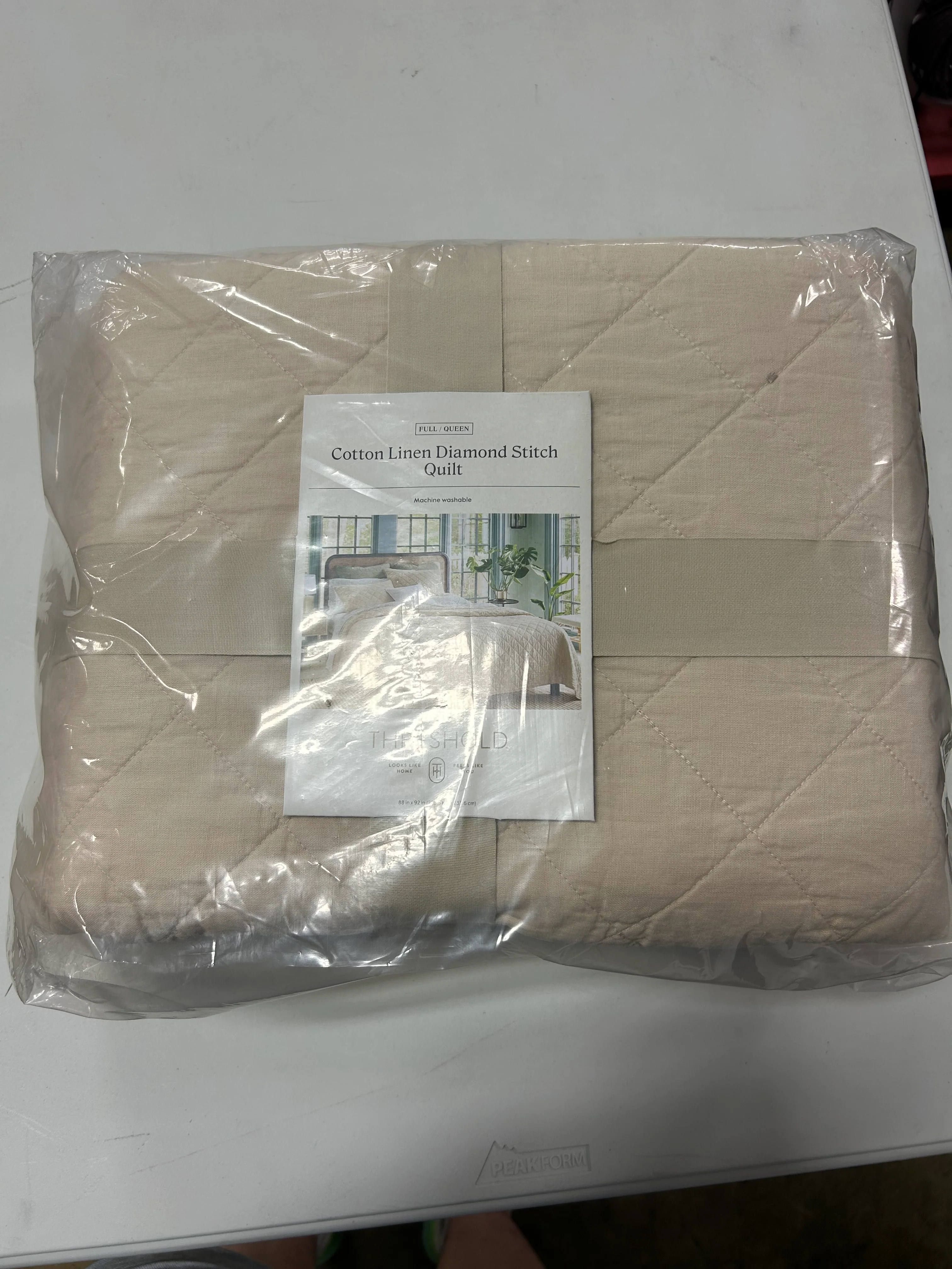 Diamond Stitch Cotton Linen Quilt Twin/Twin Extra Long - Image 5