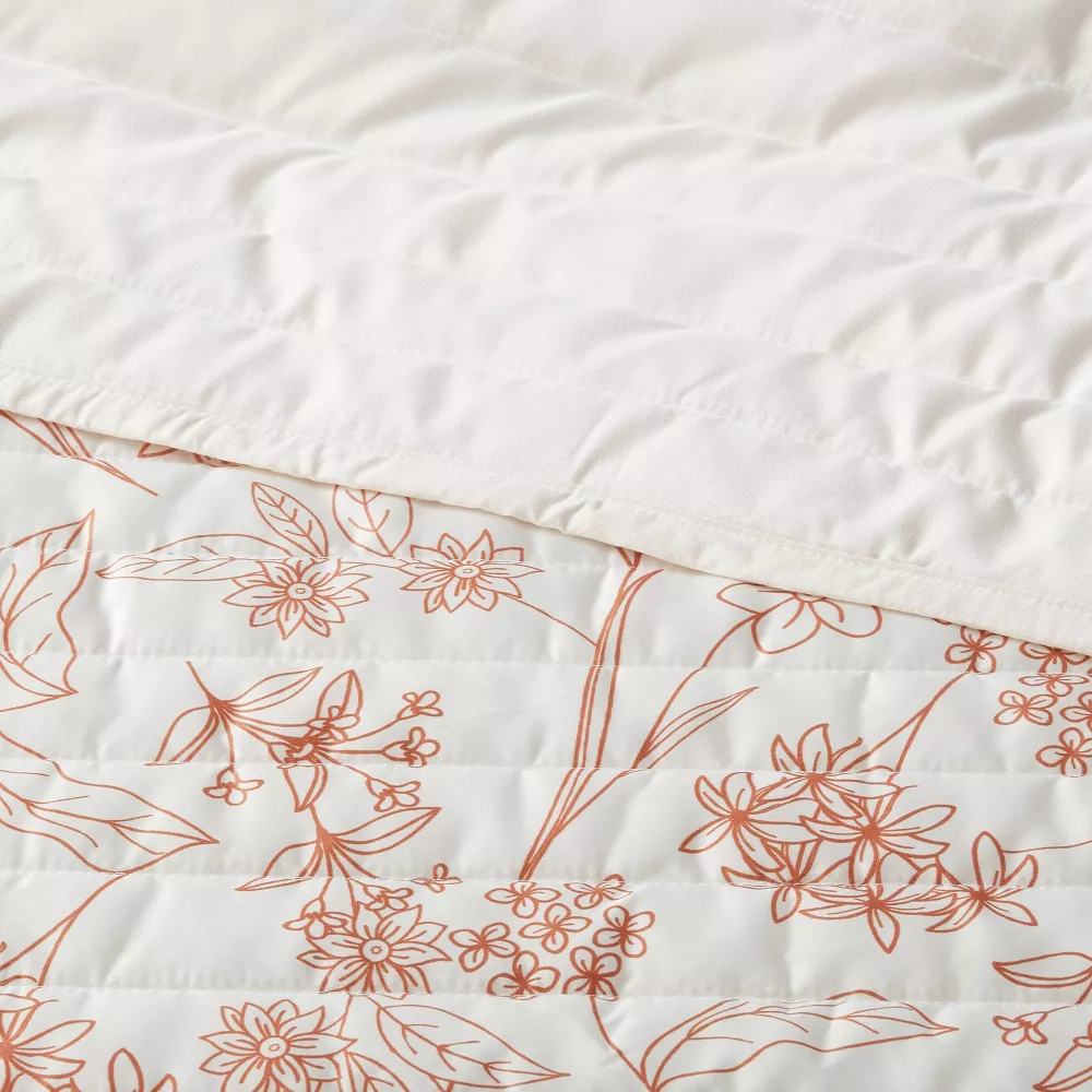 Full/Queen Extra Long Satin Quilt Copper - Image 2