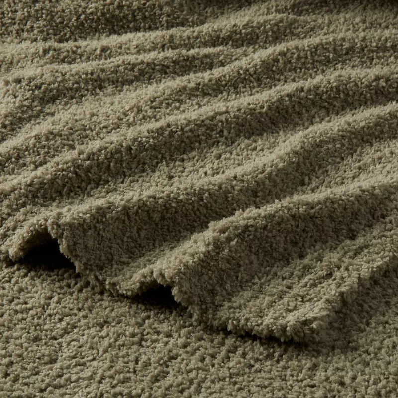 Cozy Chenille Bed Blanket Restful Green - Knitted Twin/Twin XL - Image 2