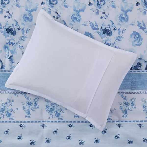 Twin/Twin XL Lena Floral Striped Comforter Set Blue - Image 3