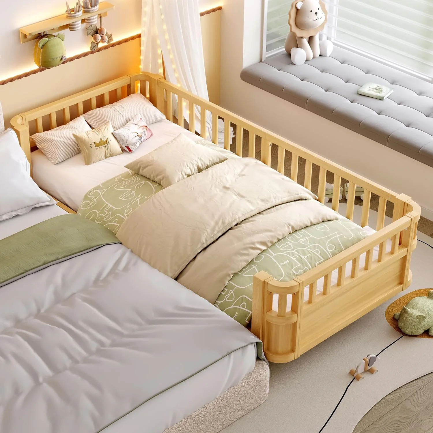 Daybed Platform Bed Kids (Natural) Twin XL - Image 2