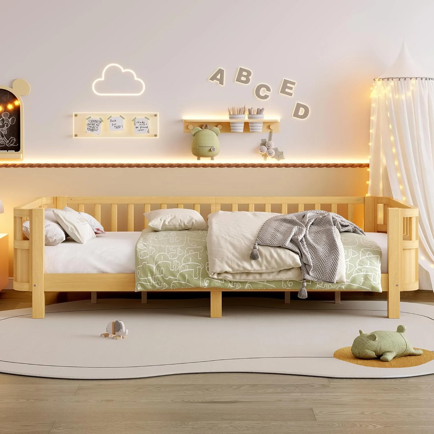 Daybed Platform Bed Kids (Natural) Twin XL - Image 3