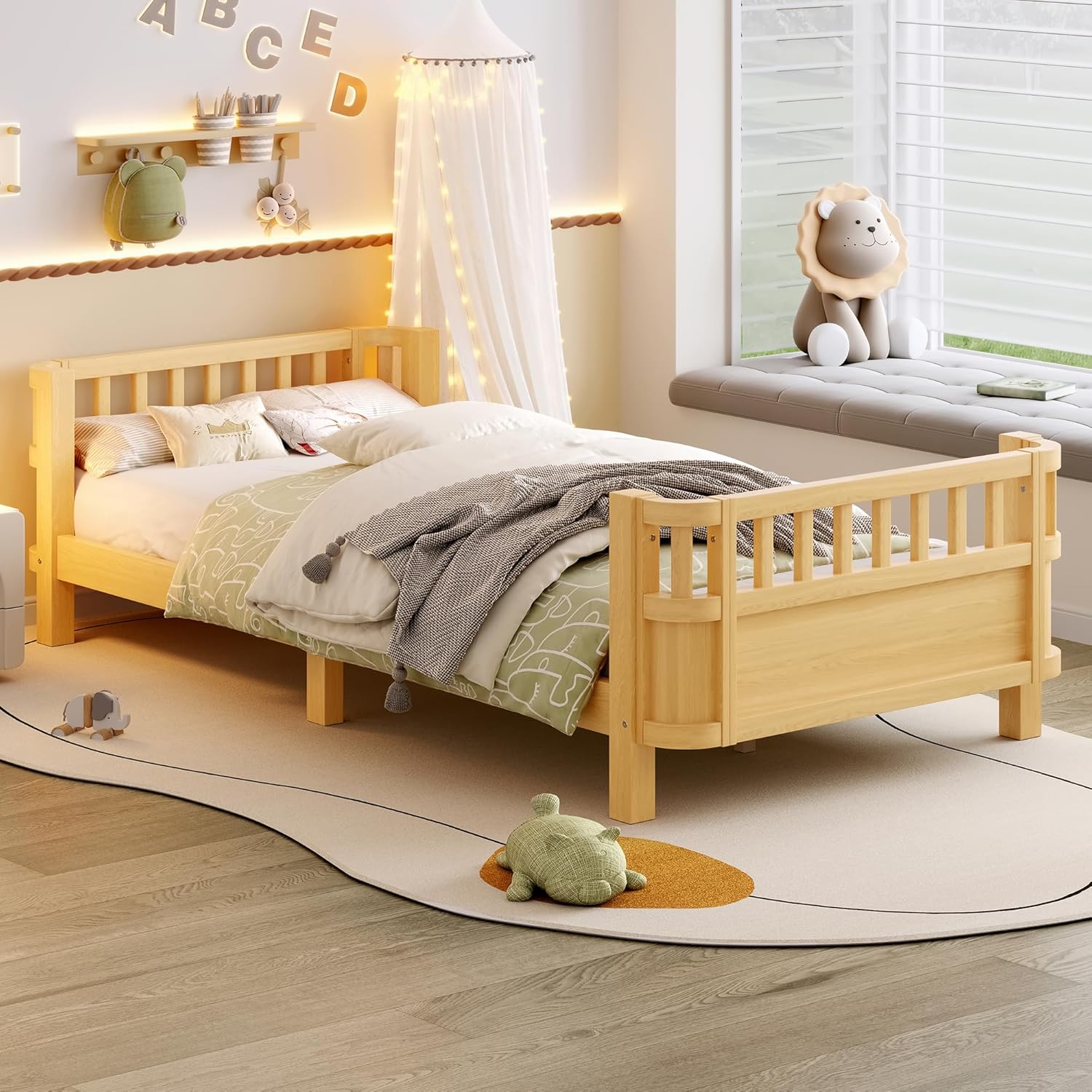 Daybed Platform Bed Kids (Natural) Twin XL - Image 4