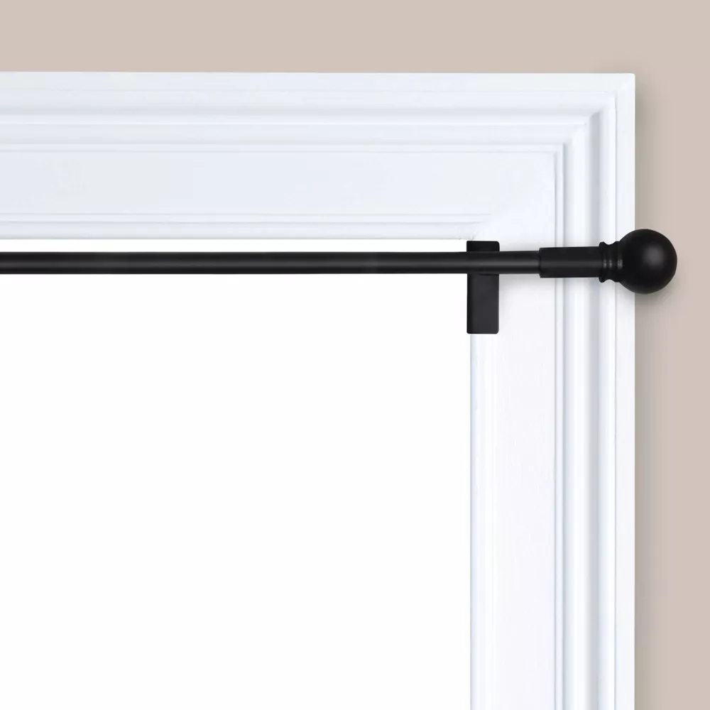 Twist and Shout Easy Install Curtain Rod Matte Black - Image 3