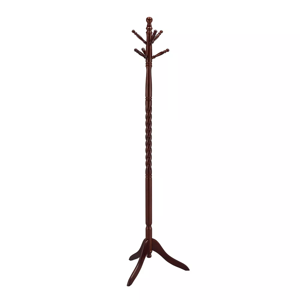 Twist Coat Rack Cherry Wood