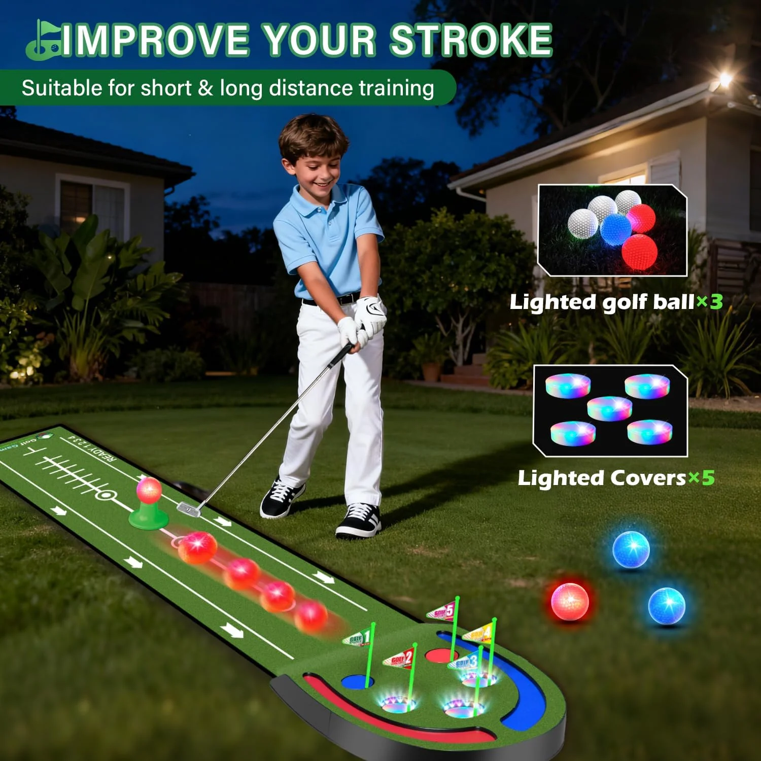 Upgraded Golf Putting Mat Indoor for kids - Image 4